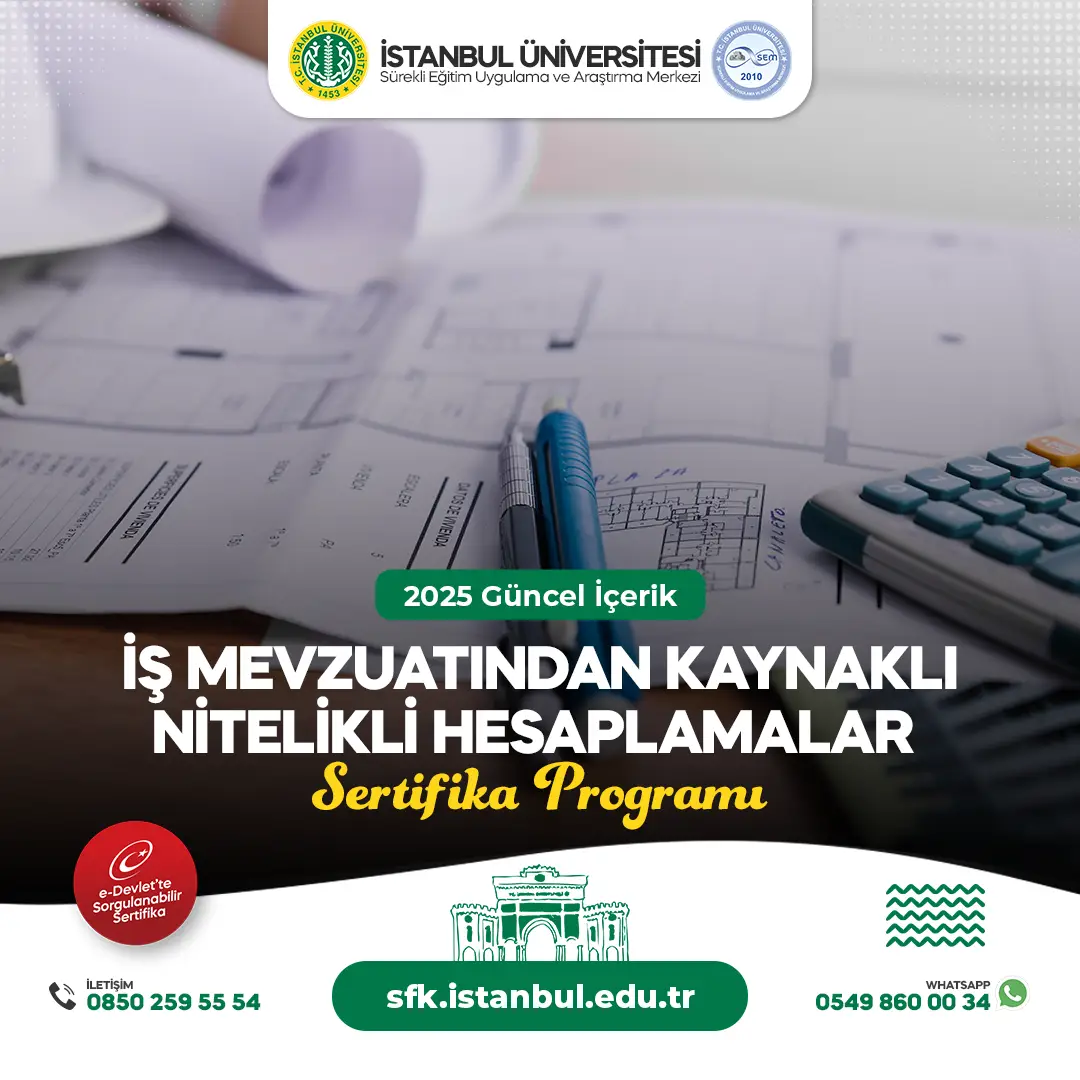 İş Mevzuatından Kaynaklı Nitelikli Hesaplamalar Sertifika Programı