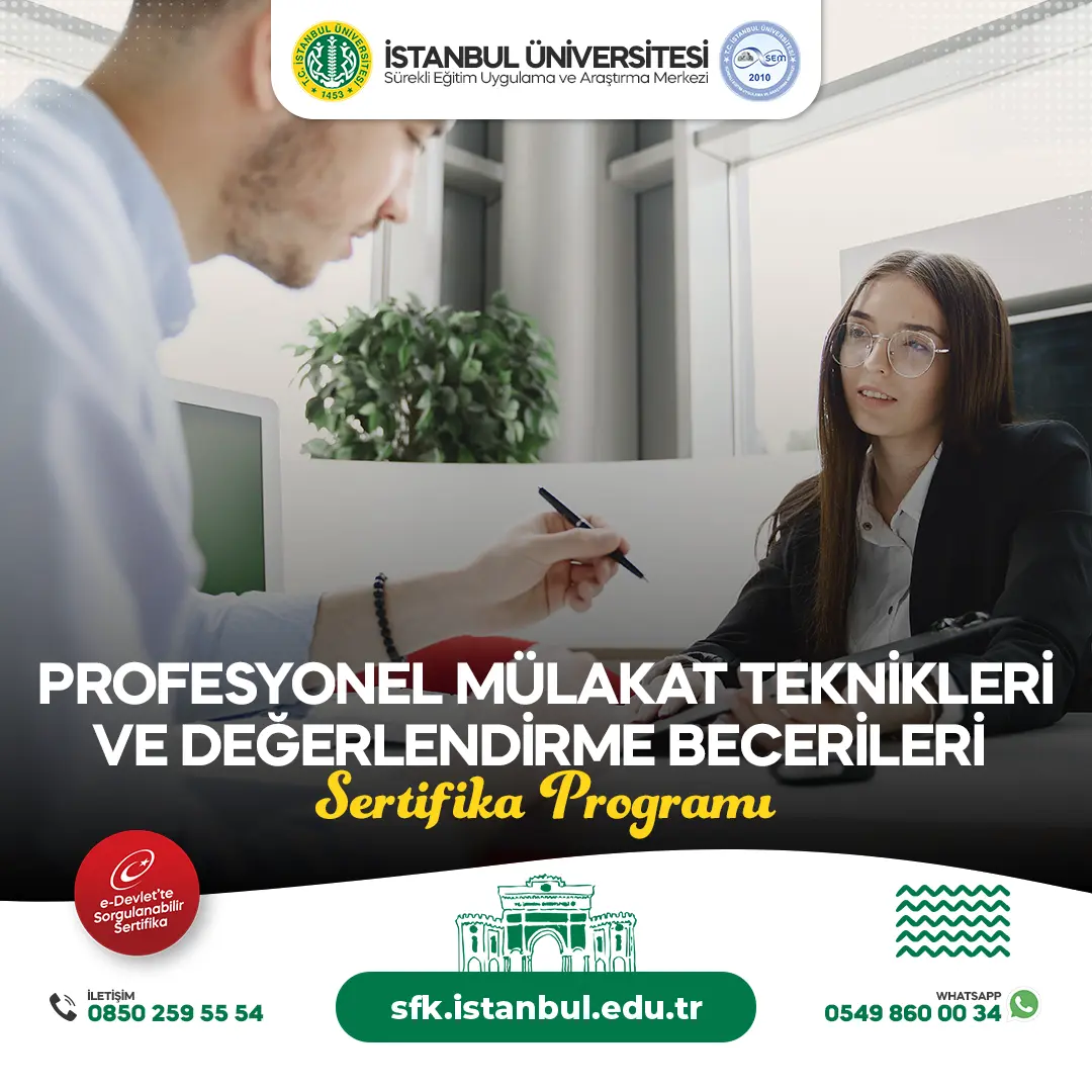 Profesyonel Mülakat Teknikleri ve Değerlendirme Becerileri Sertifika Programı
