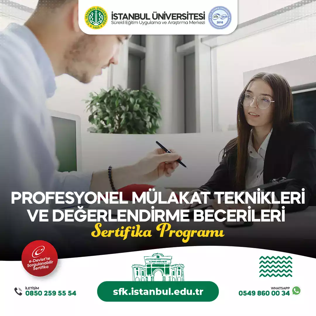 Profesyonel Mülakat Teknikleri ve Değerlendirme Becerileri Sertifika Programı