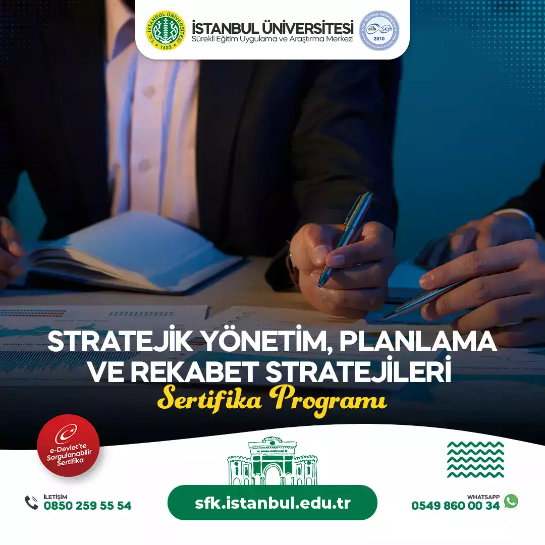 Stratejik Yönetim, Planlama ve Rekabet Stratejileri Sertifika Programı