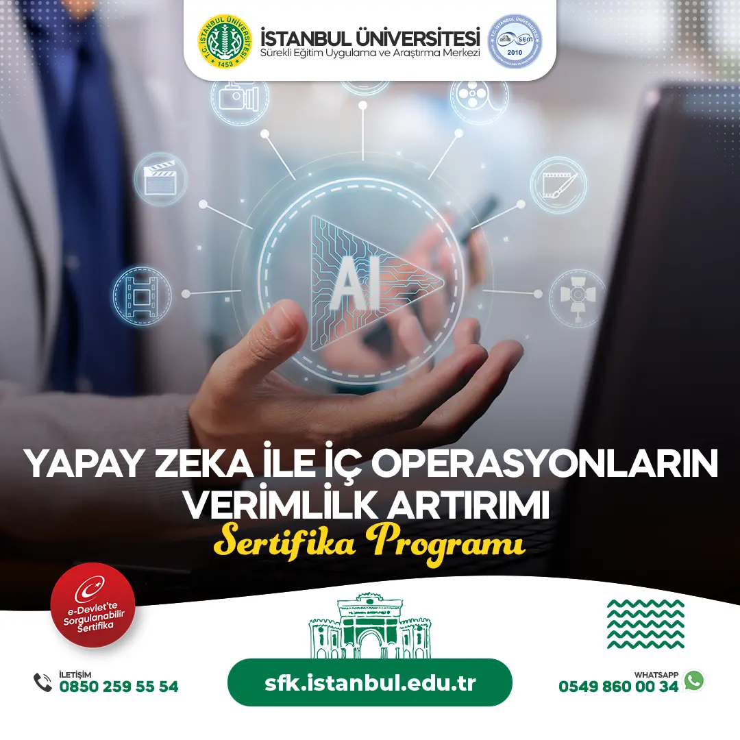 Yapay Zeka ile İç Operasyonların Verimlilik Artırımı Sertifika Programı